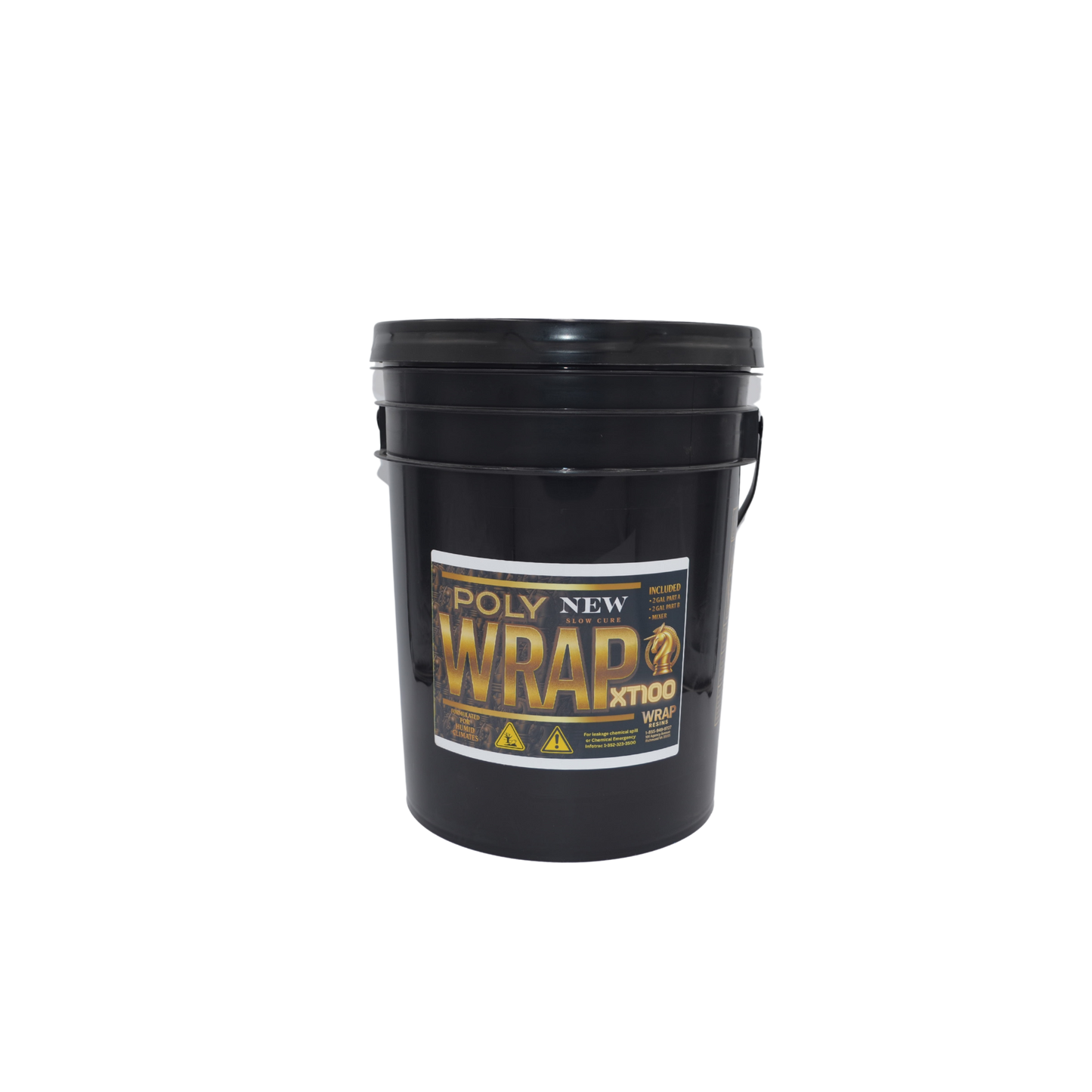 WRAP Resins PolyWRAP XT100 Polyaspartic Topcoat Epoxy Coating Bucket 